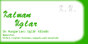 kalman uglar business card