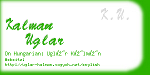 kalman uglar business card